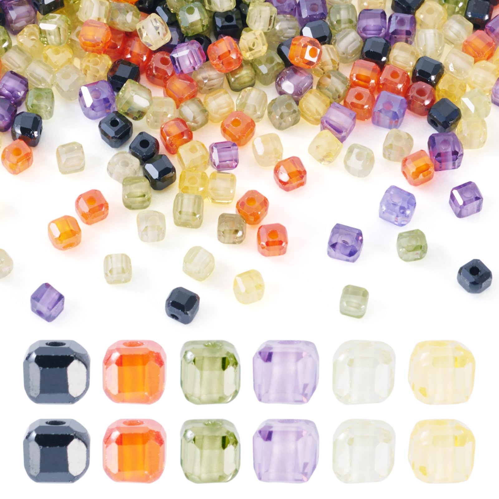 Perles de rocaille scintillantes briolette en zirconium pour des bijoux effet diamant