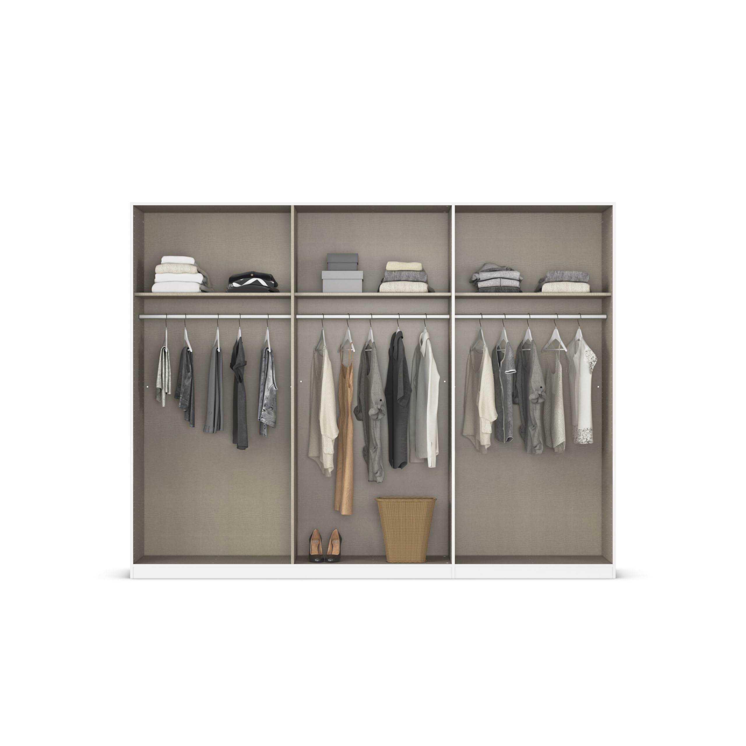 Rauch Möbel MONOSTAR, Kleiderschrank, Farbe Weiß, Breite 271 cm