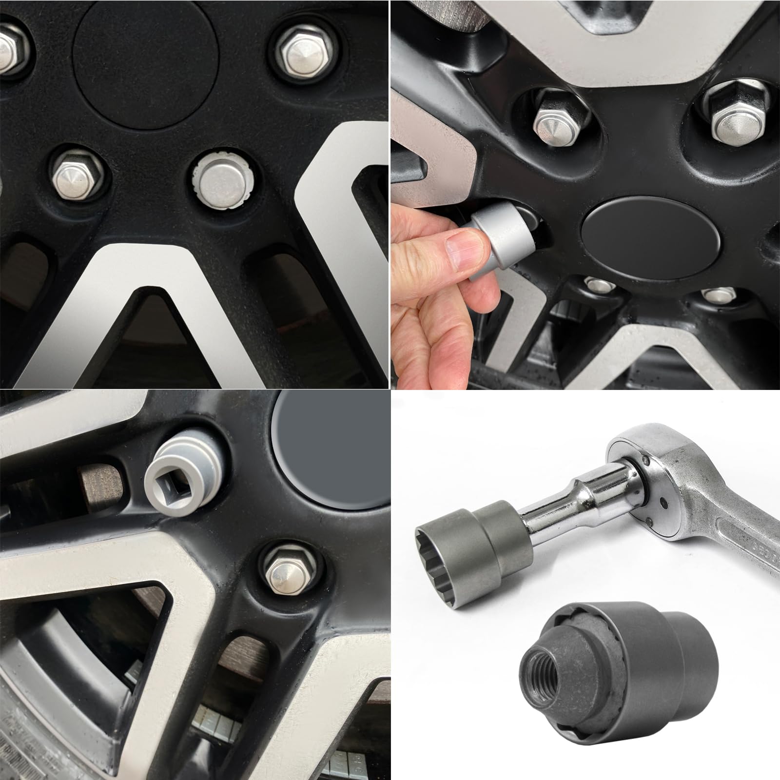Strumento di rimozione dadi ruota – per l'uso in caso di perdita o rottura originale Ford Fiesta, B-Max, Focus, C-Max, Ka+, Kuga, Mondeo, Puma e altri modelli chiave di bloccaggio ruota