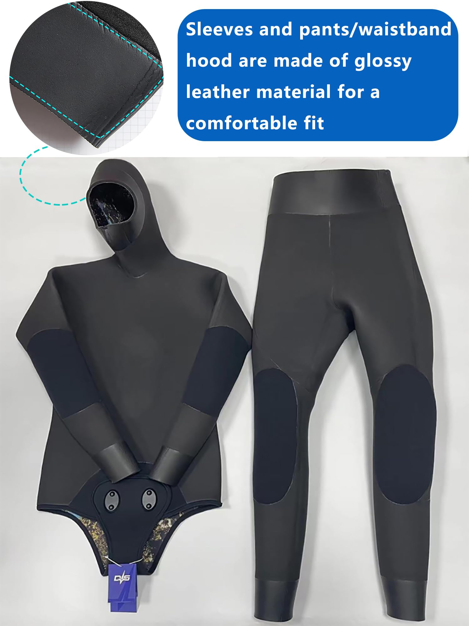 Muta da Pesca in Apnea in Neoprene da 3Mm, 2 Pezzi, Muta da Immersione Mimetica La Cui Colorazione può Variare in Base All'ambiente per Il Nuoto in Acque Fresche E Il Nuoto Subacqueo