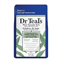 Vista 1 de Dr Teal's Remojo puro de sal de magnesio de Epsom, aceite de semilla de cáñamo de cannabis sativa, 3 libras