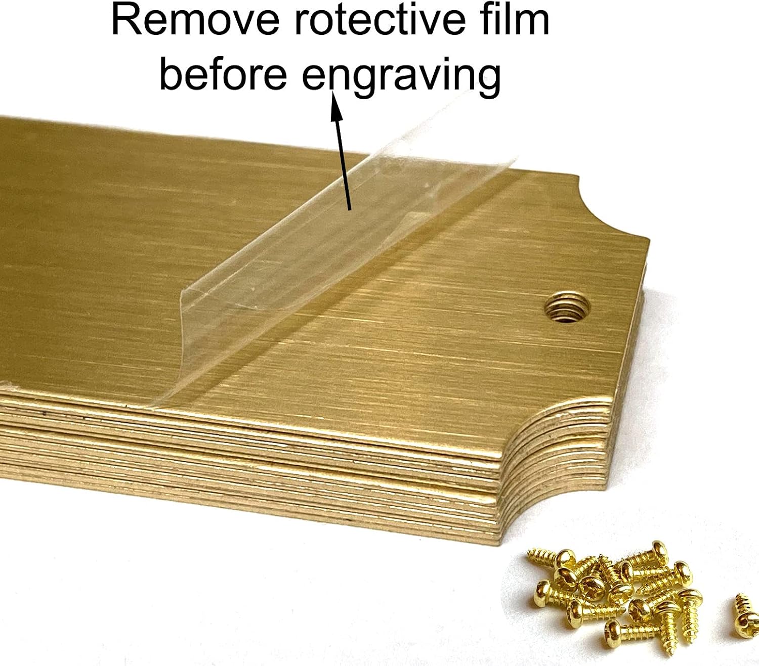 0.875" H x 2.5" W, Blank Solid Brass Satin Name Plates, Lacquered Perpetual Plaque Blank Tag, Made in USA (12)