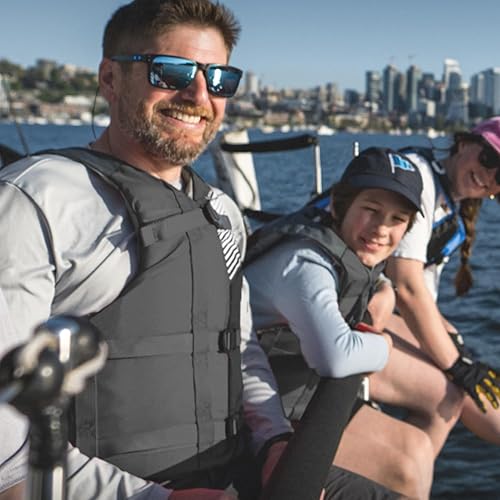 Vista 6 de Stohlquist Universal Fit Adult Life Jacket PFD (4 Pack) Coast Guard Approved, for Men and Women 90+ lbs, Lightweight Neoprene and Adjustable, Ideal