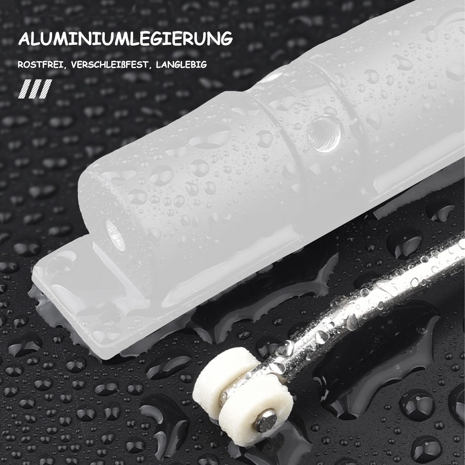Einstellbar Türschließer, Rebound Automatische Türschließer, Aluminiumlegierung Stangentürschließer, für Schlafzimmer, Büro, Weiß