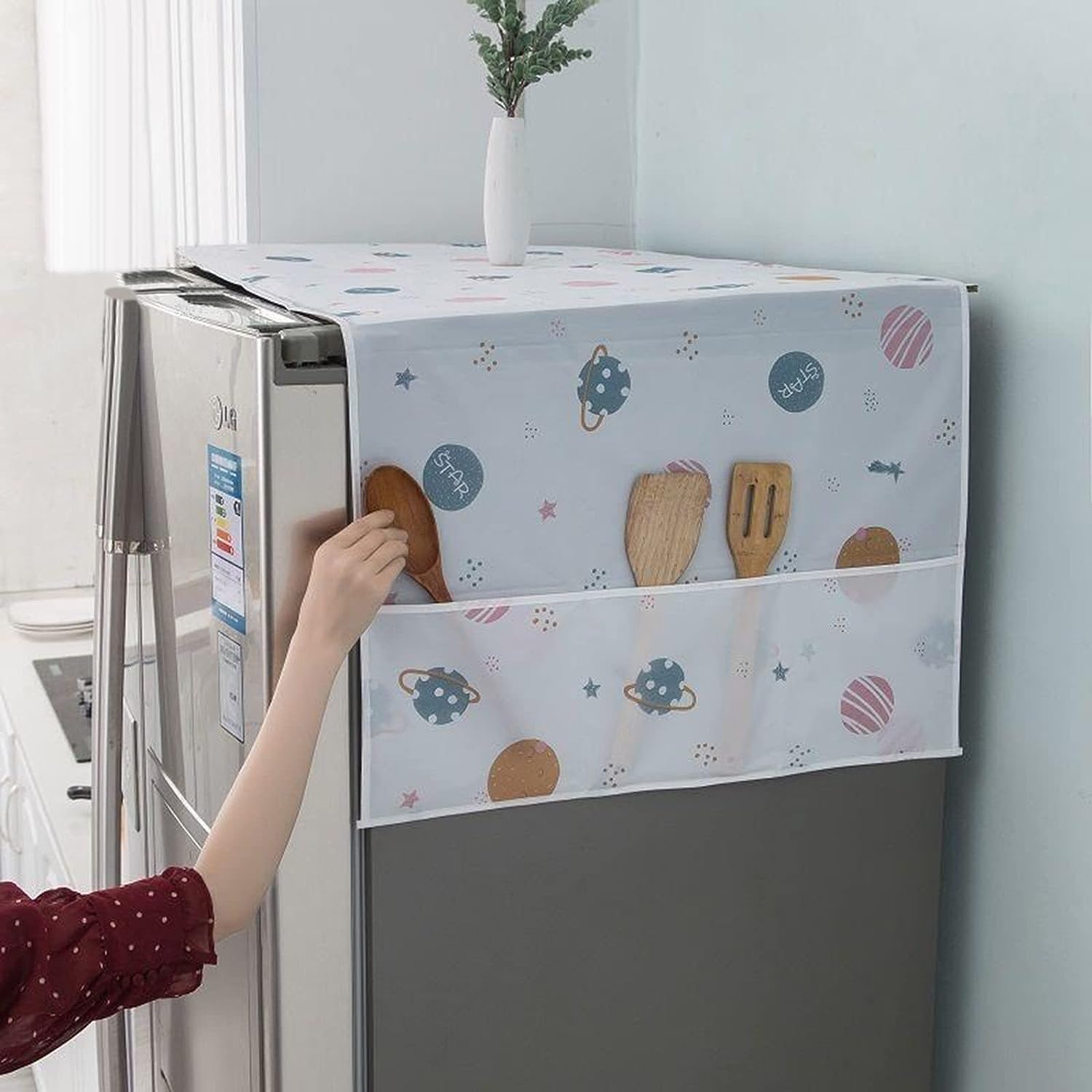 JB Export 1Pc Waterproof Fridge Cover For Top Double Door With 6 Utility Pockets Designer Prints, Multicolor (B0CFXRBD74) Amazon Price History, Amazon Price Tracker