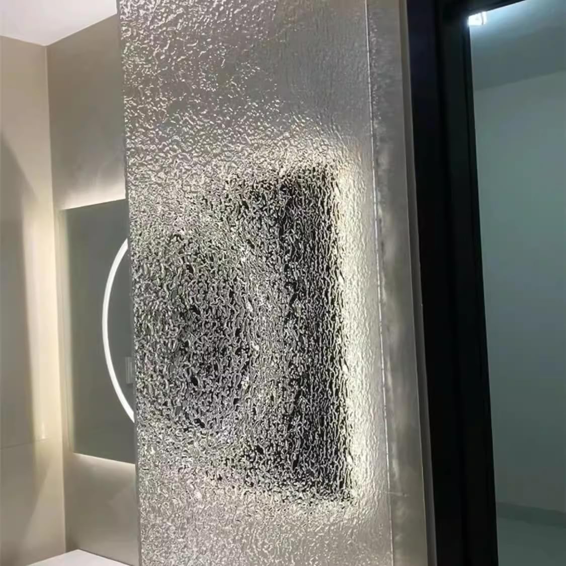 Juego de 2 láminas de piedra acrílica, textura ondulada de PMMA de 1/8 pulgadas de grosor, hojas acrílicas de plástico de cristal para manualidades, publicidad, carteles, vitrinas (1/8 pulgadas de