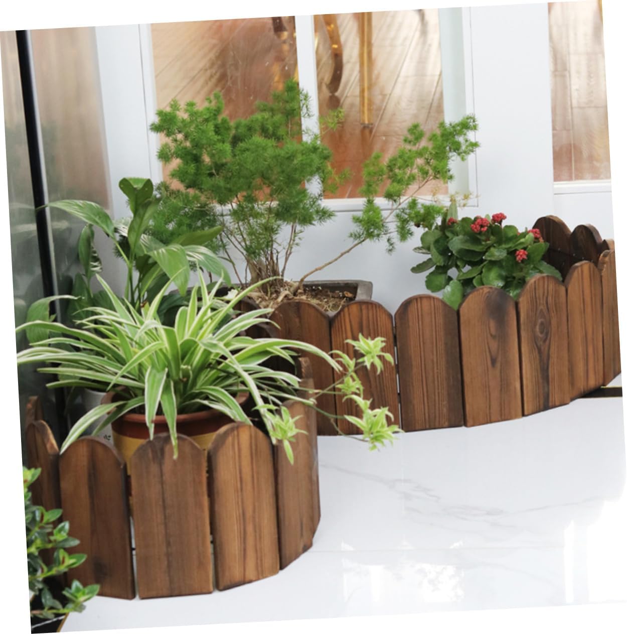 CANIGHT Fence Garden Wooden Garden Fence Border Landscape Edging for Outdoor Decorative Fence Panels