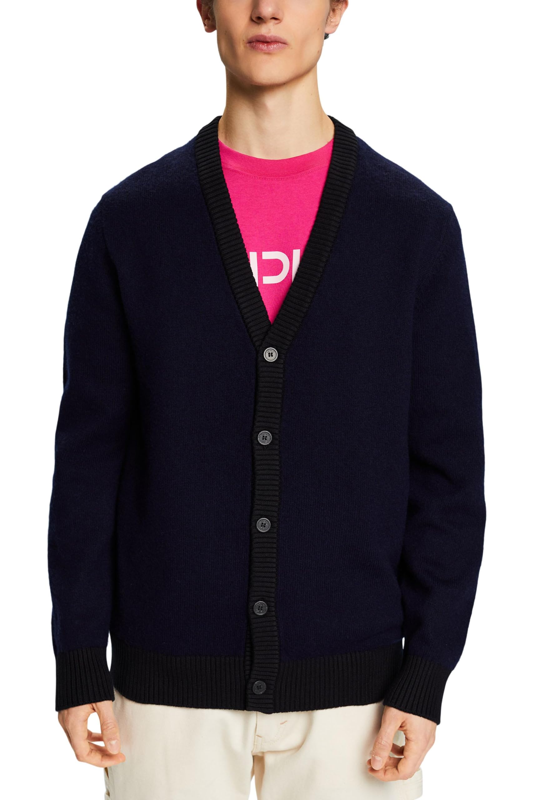 ESPRIT Men's 103EE2I307 Pullover Sweater, 400/NAVY,