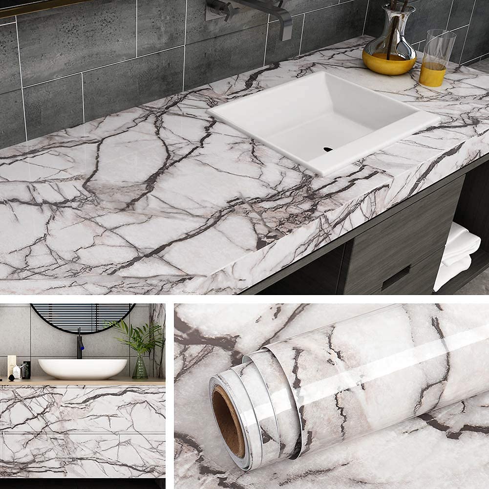 ANNACREATIONS Vinyl self Adhesive Peel and Stick Waterproof Decorative DIY Wallpaper (Pink Marble, 24" x 120" INCHES) (B099PW6VLN) Amazon Price History, Amazon Price Tracker