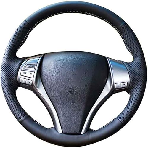 Steering Wheel Cover, for Nissan X-Trail 2014-2017, Customize DIY Hand Sewing Hand-Stitched Leather