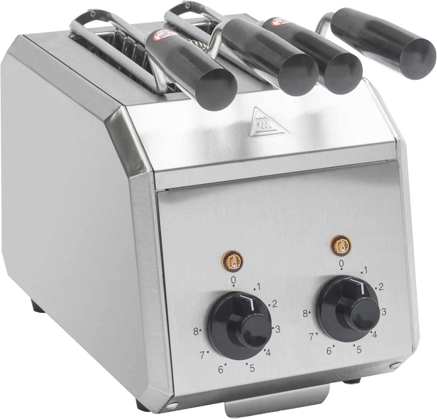 8-Inch Electric Sandwich Toaster with Timer & SUS 304 Tongs – Grey