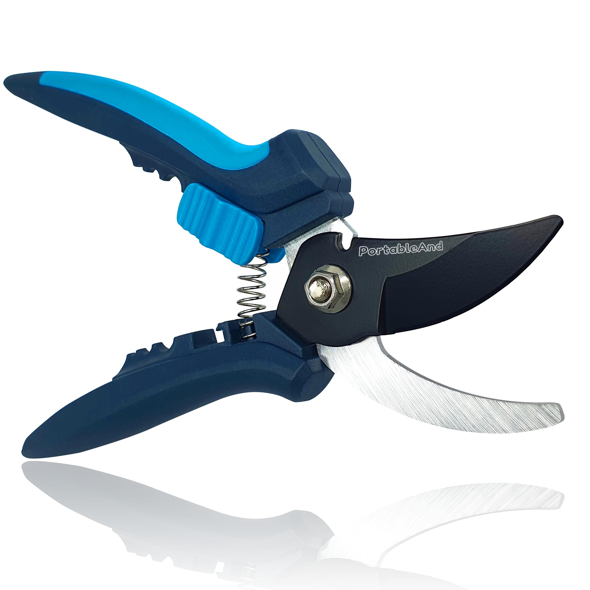 PortableAnd Pruning Shears 5/8” for Gardening, Light and Small, Easy-Open Lock, Thorn Remover & Wire Cutter
