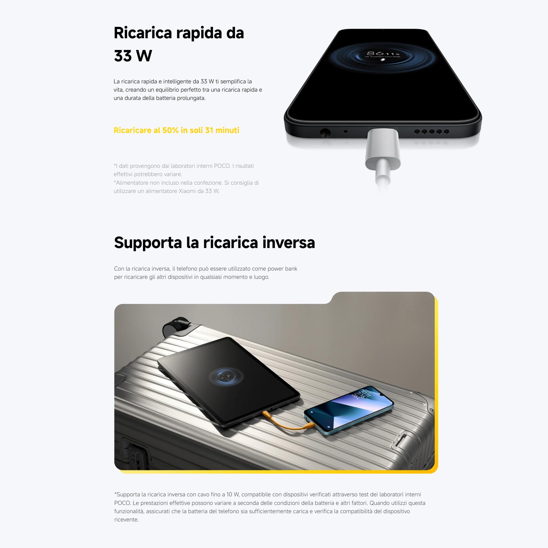XIAOMI POCO C85, Smartphone 6+128GB, Display 6,9" 120Hz 7,99mm Design, MediaTek Helio G81-Ultra Octa-core, Doppia fotocamera AI da 50MP, 6000mAh, garanzia di 2 anni, Nero, Caricabatteria non incluso