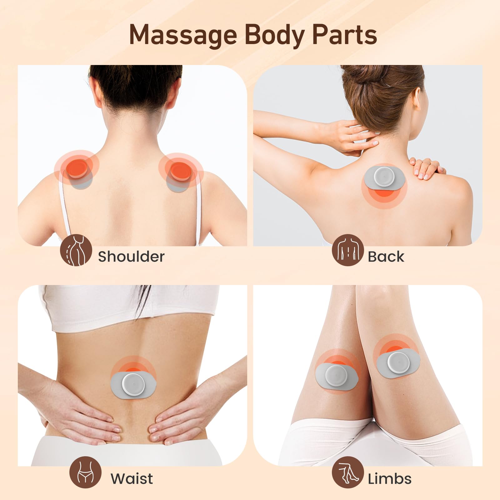 Gesundheitsexperte, tragbares Massagegerät mit LCD-Bildschirm und Ladebox