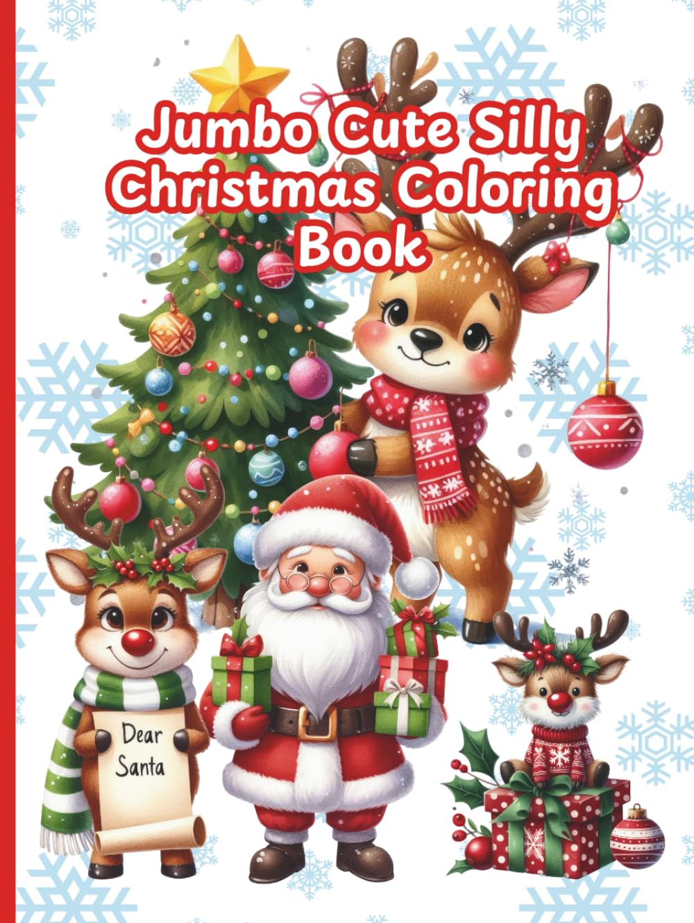 Jumbo Cute Silly Christmas Coloring Book