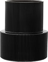 Vista 27 de Jarrones de vidrio acanalado, juego de 2 jarrones estriados para flores, florero de vidrio ámbar para tulipanes, jarrón moderno para sala de estar