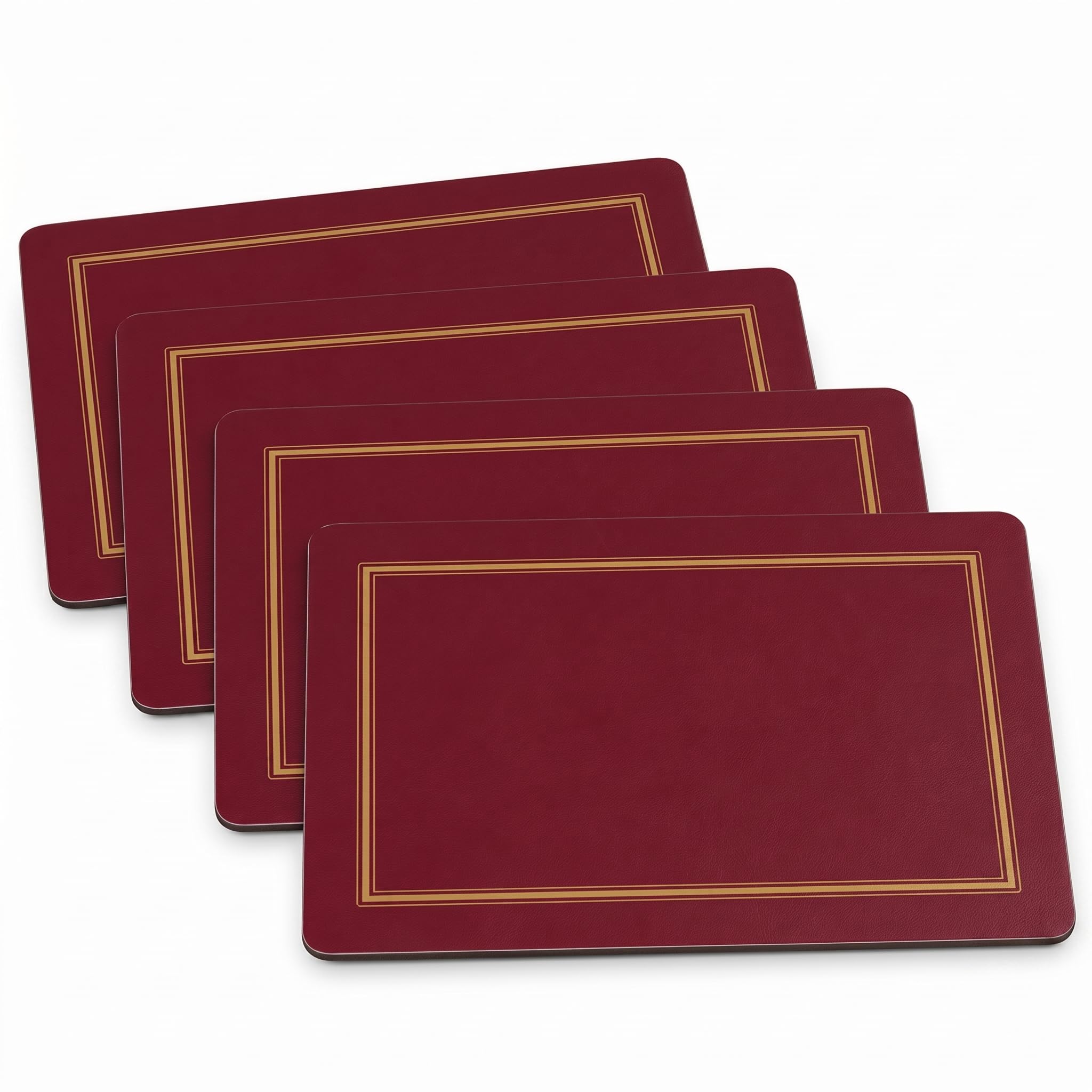 Pimpernel Classic Placemats - Set Of 4 (Large) Burgundy