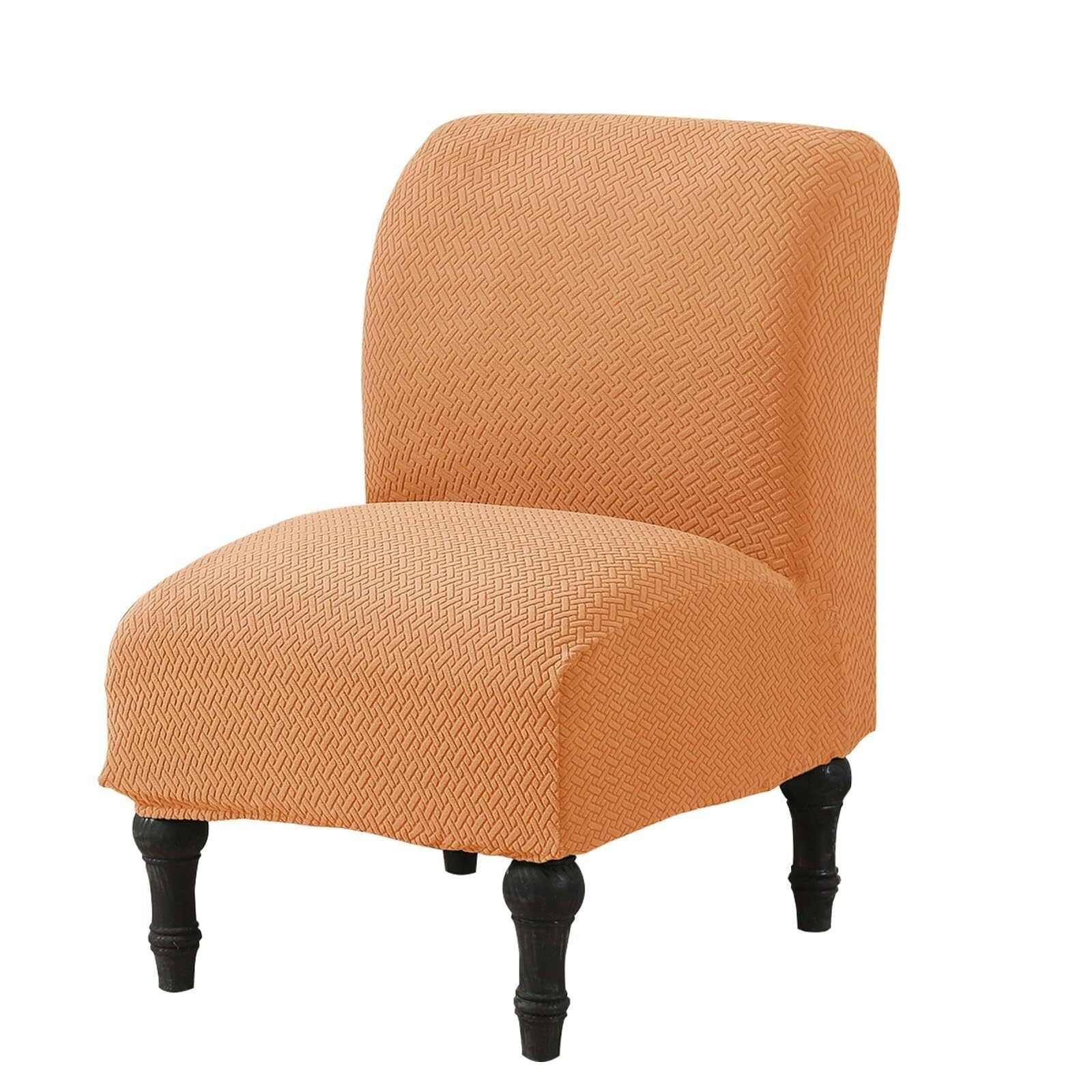 BEIWOSHA Armless Chair Slipcover Stretchy Jacquard Accent Chair Covers Universal Removable Couch Covers for Accent Chairs Living Room Slipper Chair Slipcover