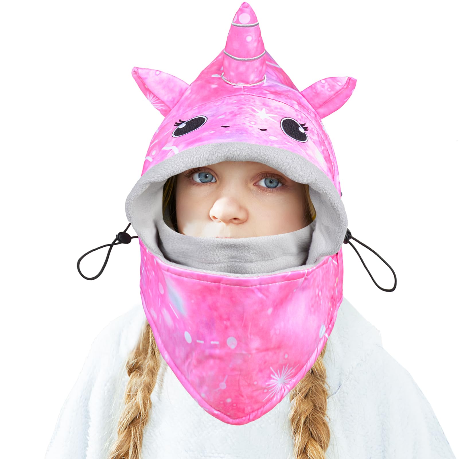 Kids Winter Windproof Hat, Unisex Children Heavyweight Balaclava for Kids, Ski Mask with Thick Warm Fleece Face Cover