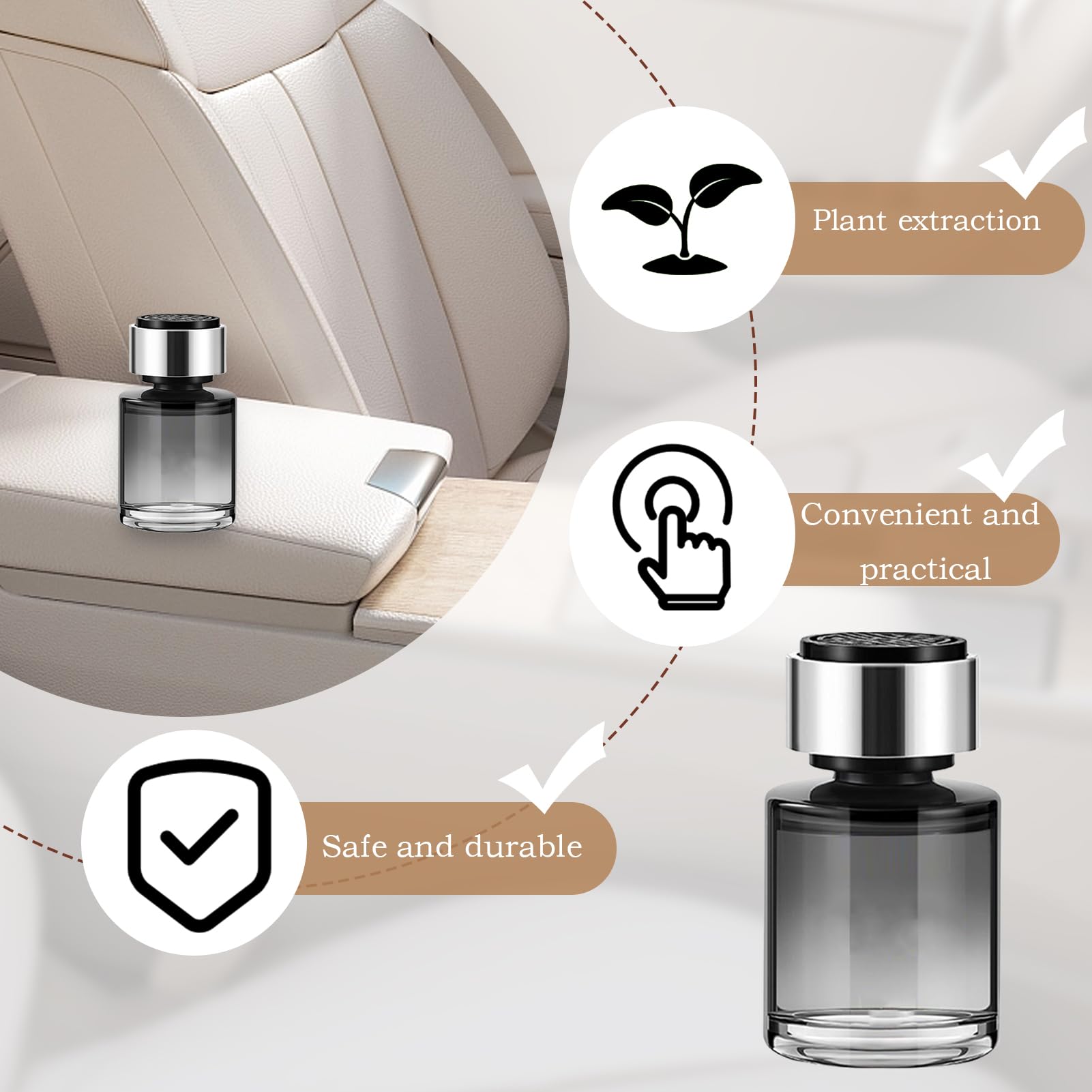 de perfumes para automóvil, Ambientador de s de automóviles,Difusor de del vehículo de ambientador automático de larga duración - Fragancia decorativa de automóviles de difusor de perfume para automóv