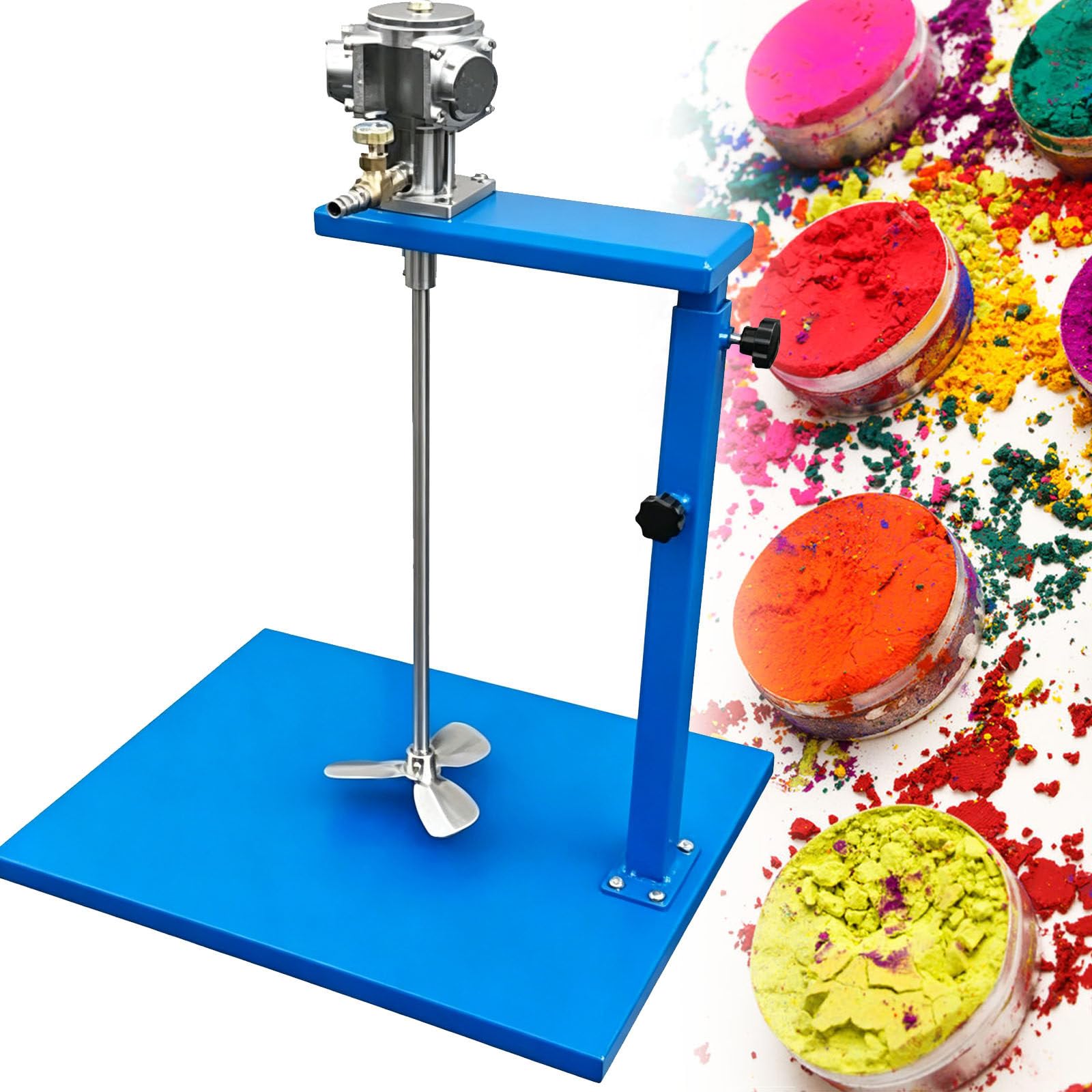 PtaTritious 1/8HP Automatic Pneumatic Mixer Machine,Pneumatic Mixer 5 Gallon,Lifting Height Adjustable,Stainless Steel Stirring Tool for Coating, Ink, Glue