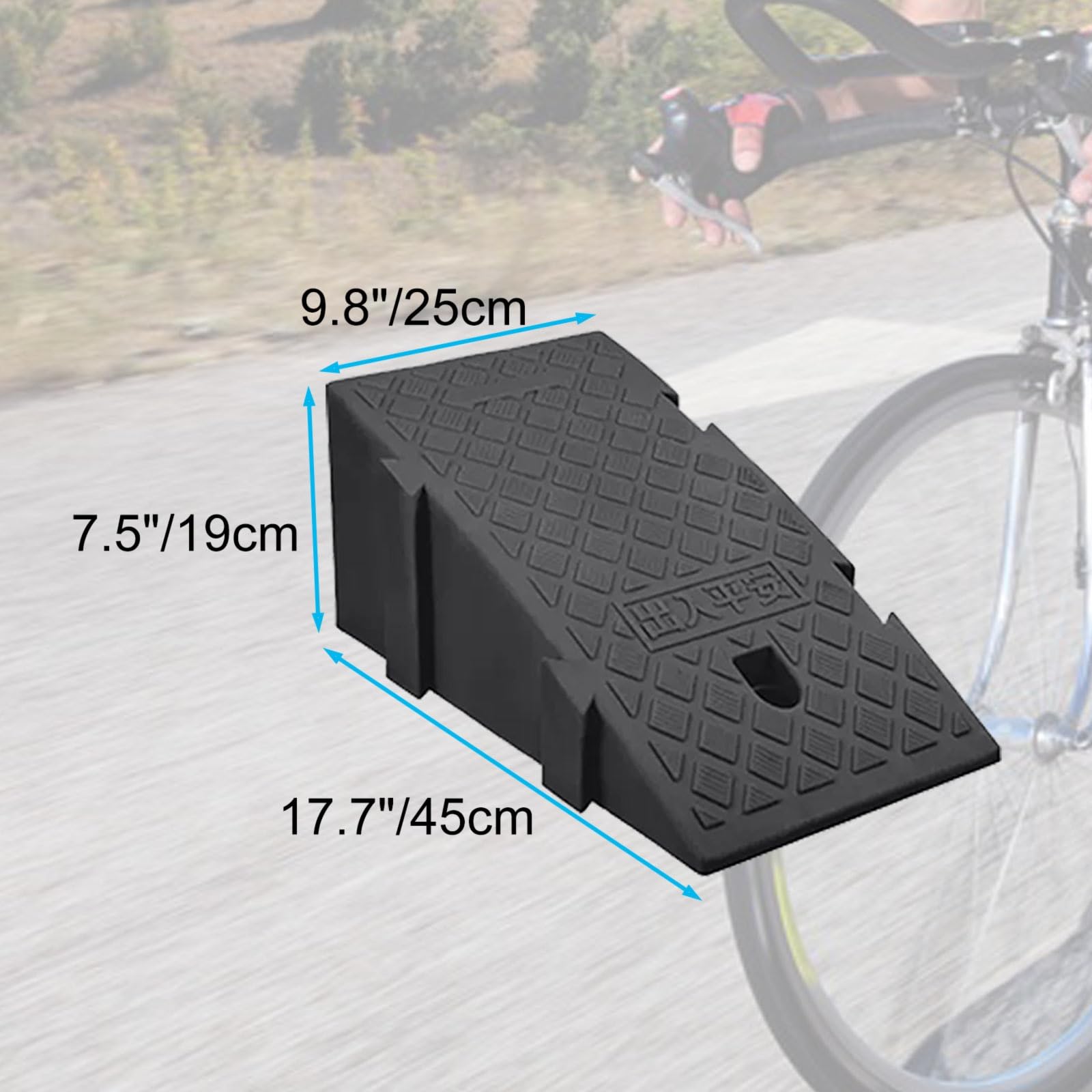 1 Confezione Rampe per Cordolo D'ingresso Rampe per Soglia Rampa per Cordolo per Vialetto per Moto Sedia a Rotelle Sedia Pieghevole Rampe per Riparazione Automatica(Yellow,High 19cm)
