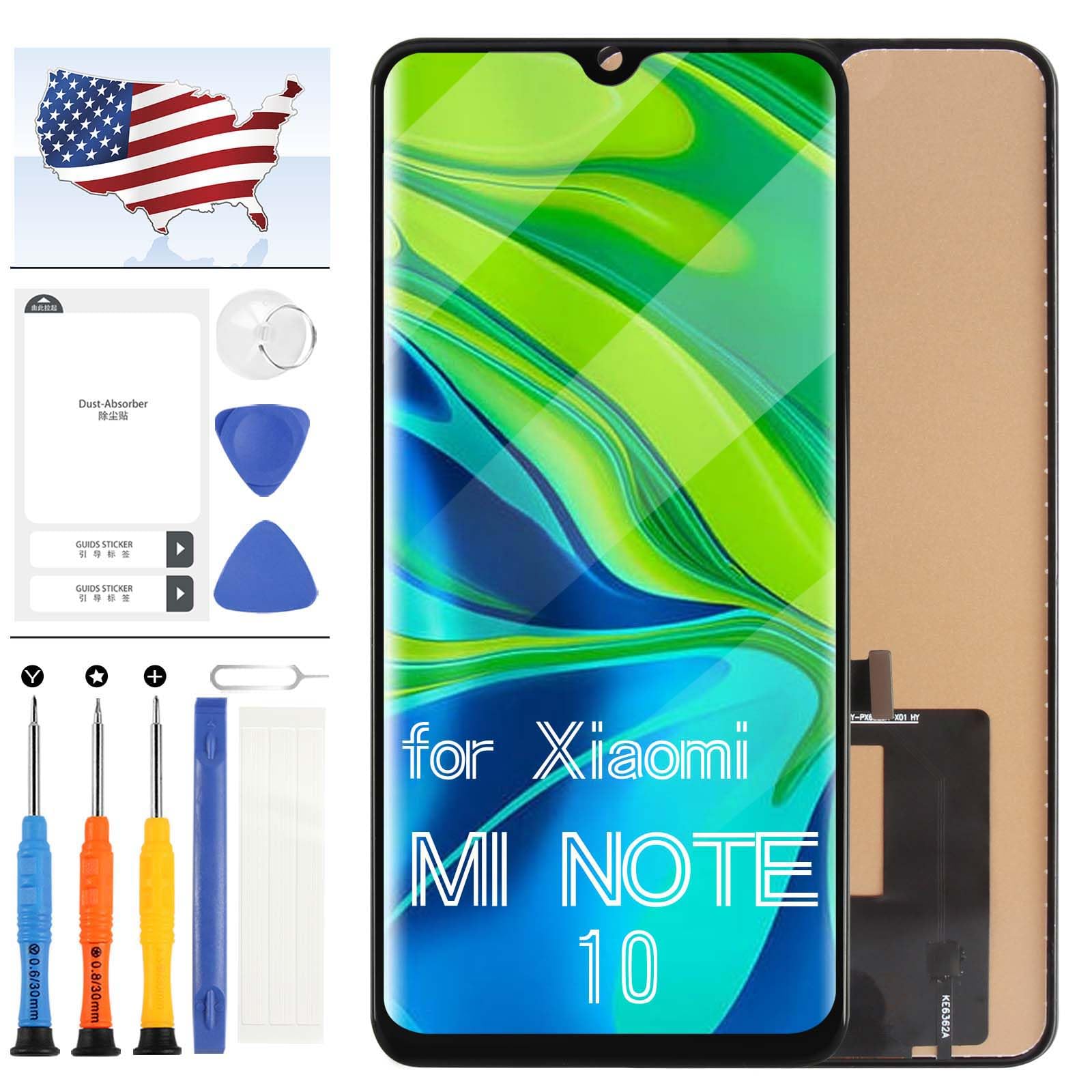 Amazon.com: TFT for Xiaomi Mi Note 10 Screen Replacement for
