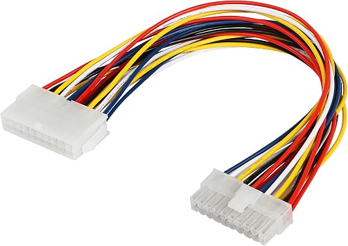 CERRXIAN 30cm ATX 20 Pin Male to 20 Pin Female Power Supply Extension Cable for Computer PC