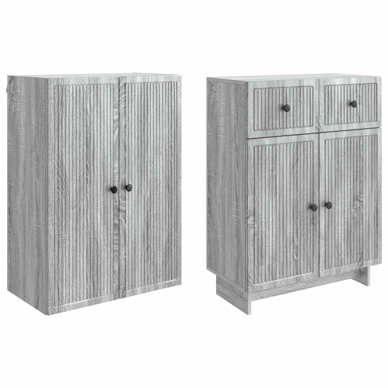 2-częściowy zestaw szaf z materiału drewnopochodnego, do ogrodu, na balkon, taras, z uchwytem ściennym 66 x 34,5 x 90 cm i miejscem do przechowywania, odporna na warunki atmosferyczne