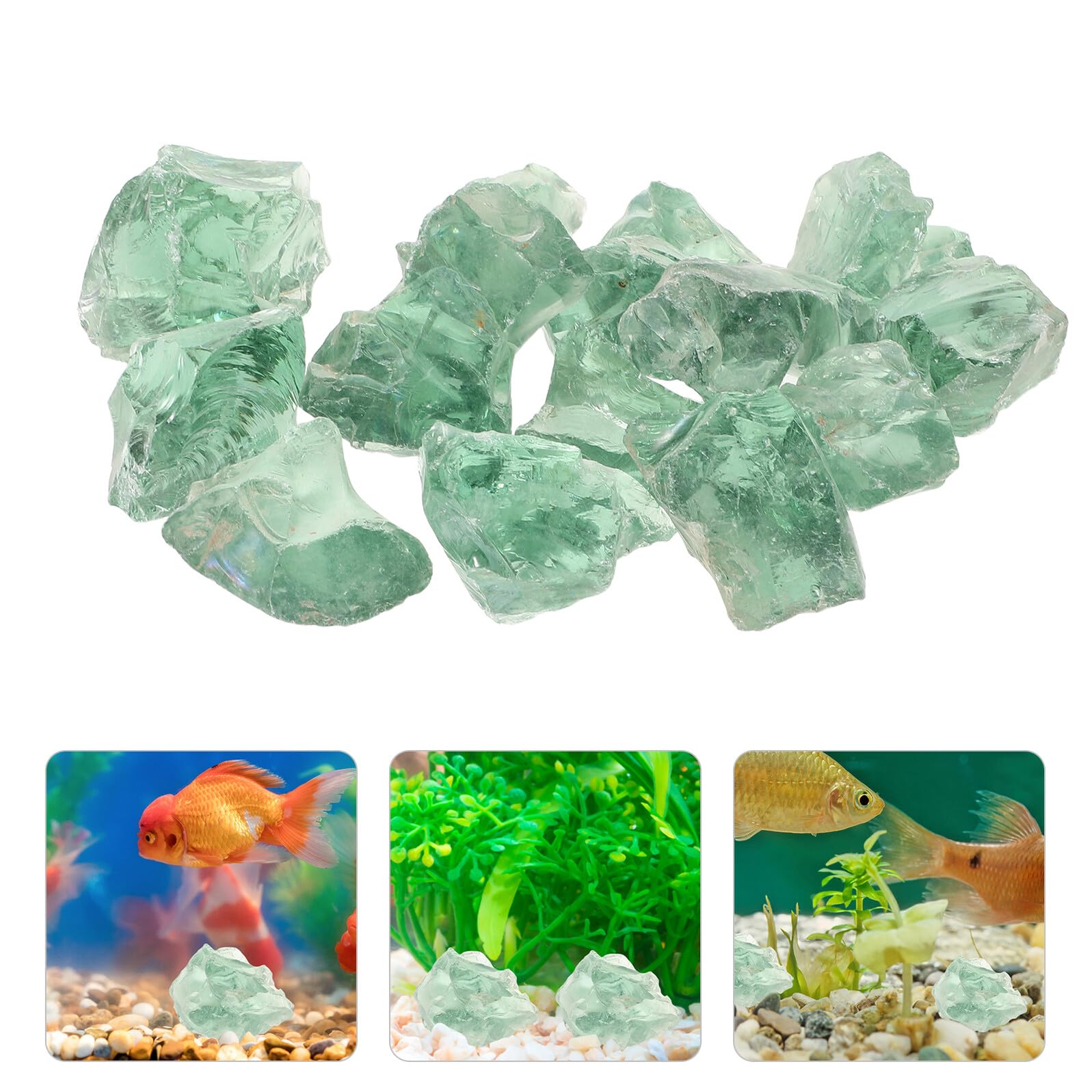 Aquarium Stones Set Decorative Ice Crystal Gravel for Fish Tank Landscaping Aquatic Gravel for Potted Plants Garden And Ornament Water Purifying Pebbles