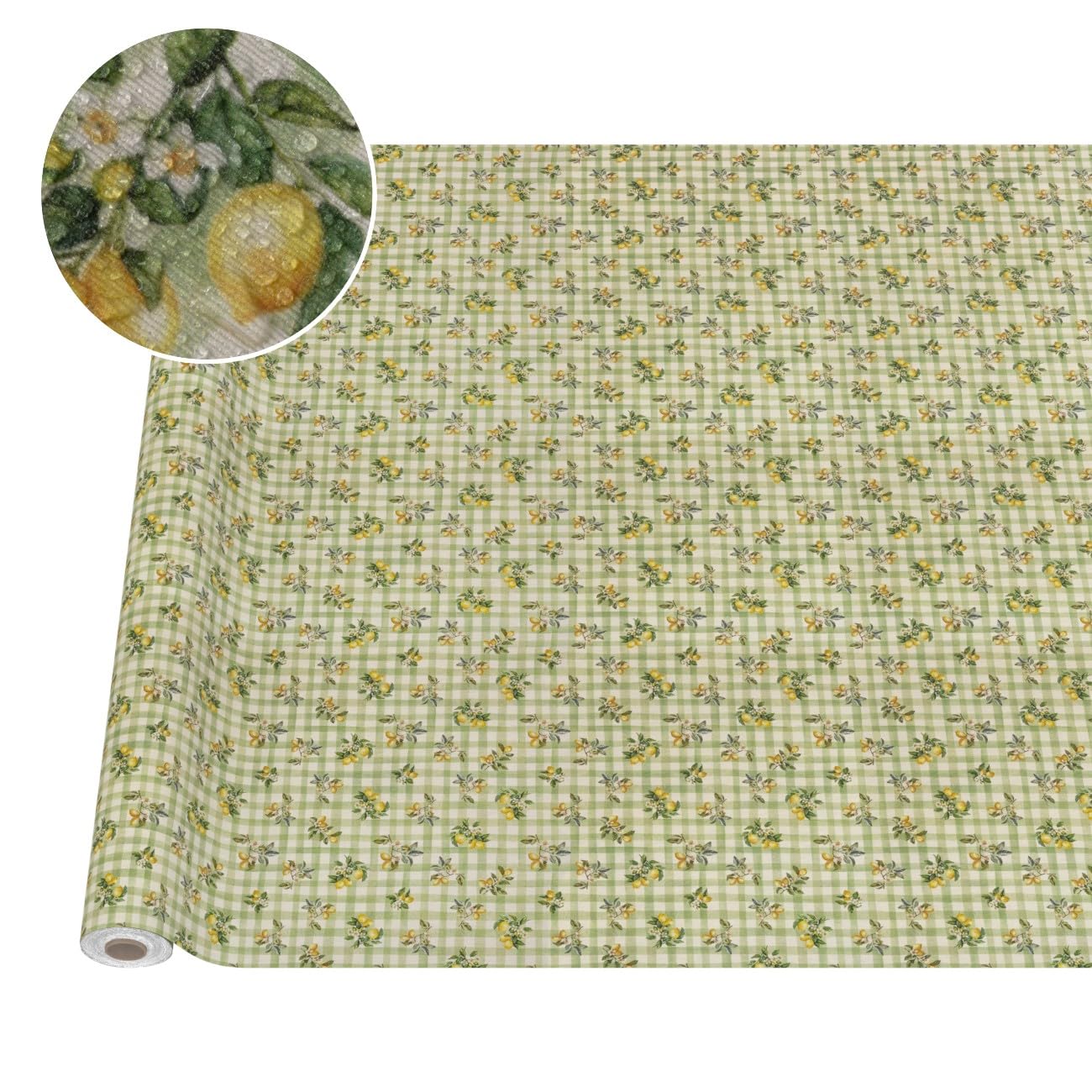 ANRO Mantel de Mesa Limones 70% Algodón 30% Poliéster | Antimanchas Interior Exterior Cocina Jardín Bordes Cortados 240x140 cm