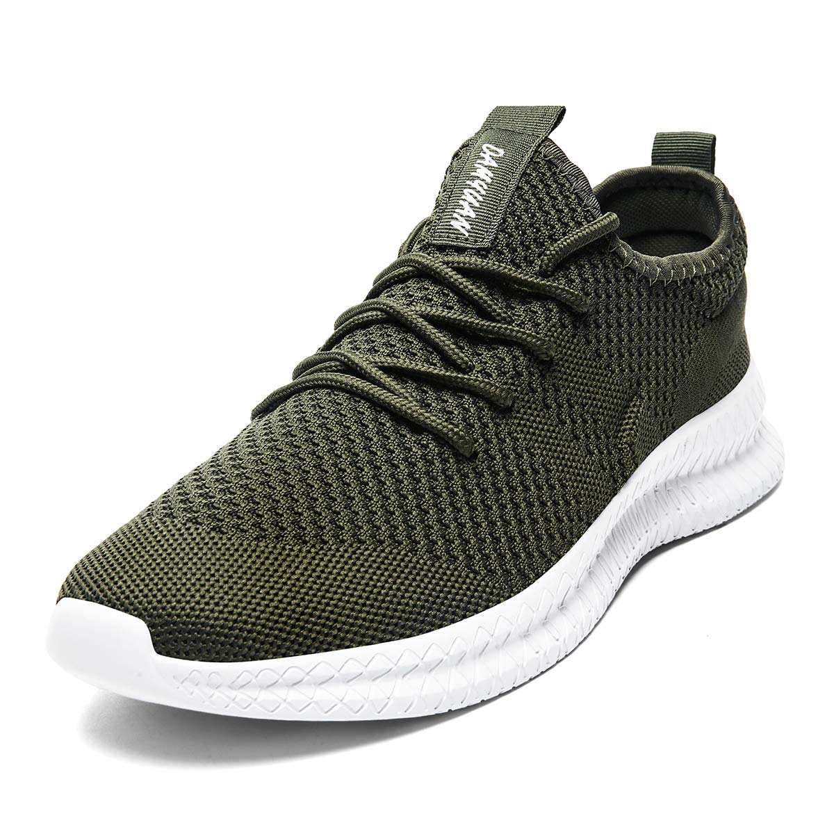 Tvtaop Herren Schuhe Sneaker Laufschuhe Turnschuhe Tennisschuhe rutschfest Leichtgewichts Atmungsaktiv Outdoor Straßenlaufschuhe Joggingschuhe Freizeitschuhe,Grün 46 EU
