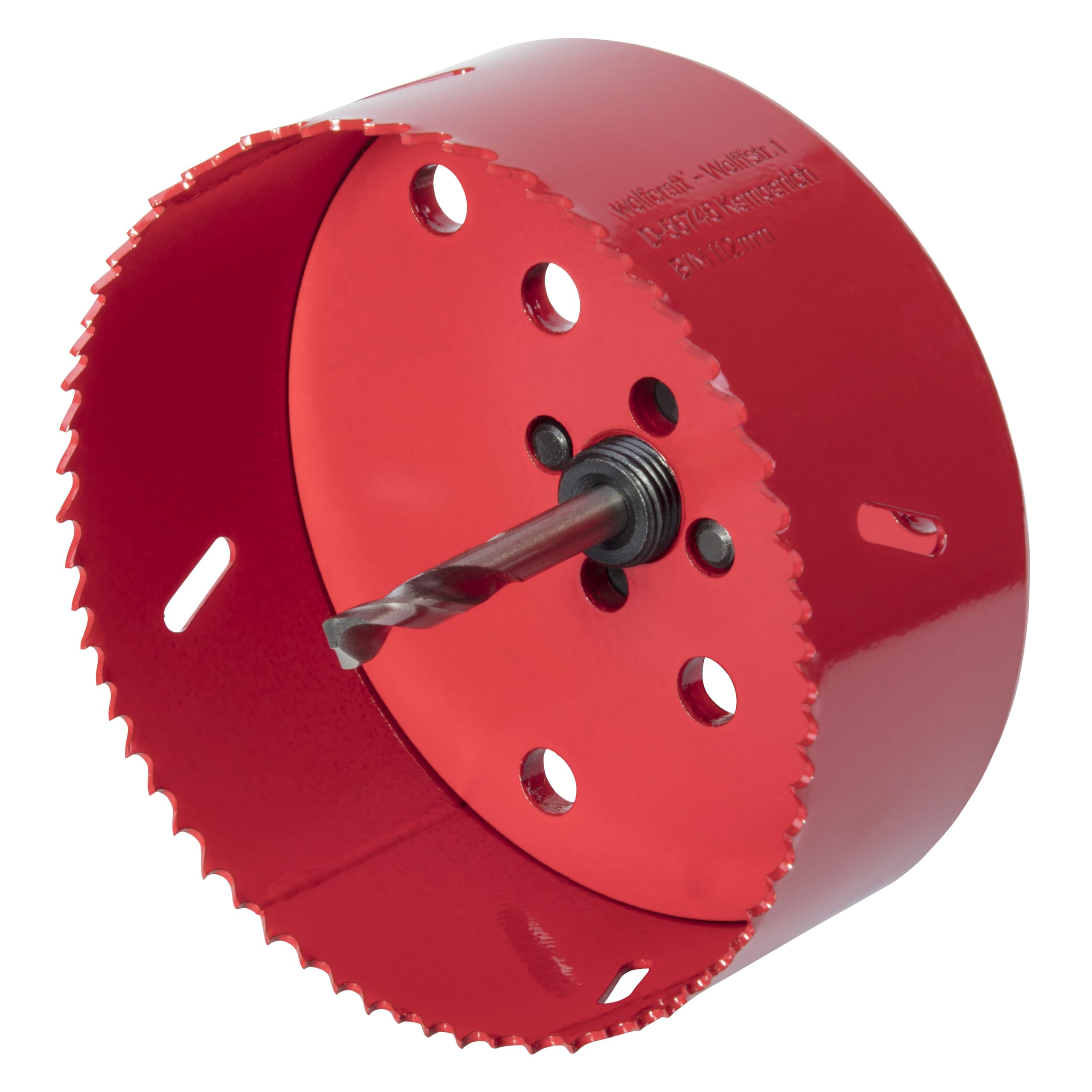 wolfcraft 5496000 - Scie cloche BIM - Diamètre 112 mm - Queue 6 pans 9,50 mm - Profondeur de coupe 40 mm
