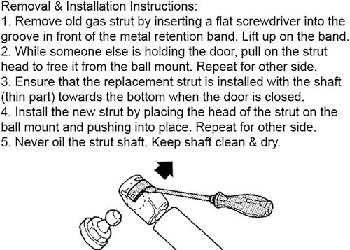 Miniatura 3 de 2 accesorios de gas Truck Upfitters de 17 pulgadas (17.1 pulgadas extendidas, 9.9 pulgadas comprimidas, 45 libras de presión cada una) para son,