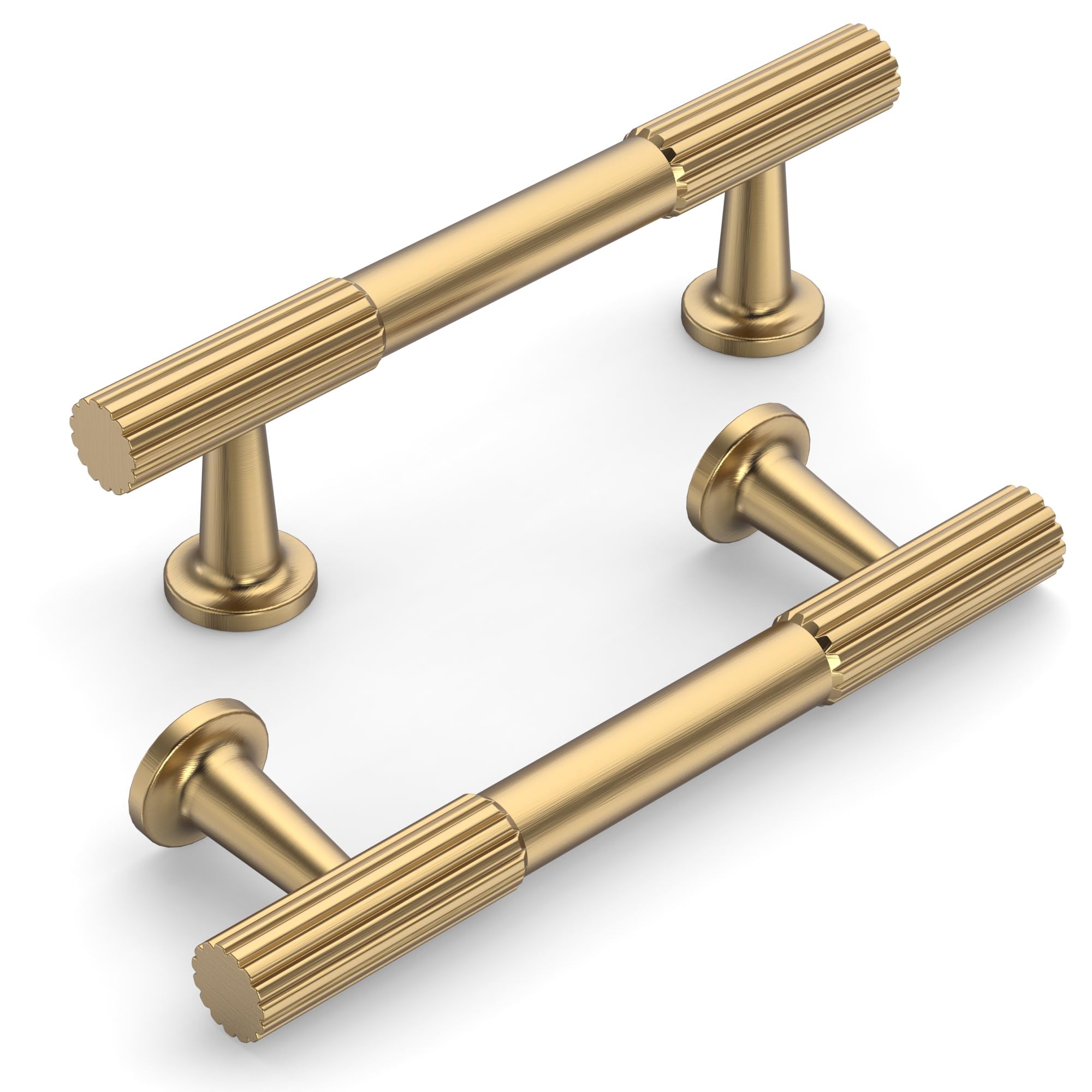 Tiradores de gabinete de cocina elegantes en bronce champán de 3 pulgadas, juego de 10 piezas