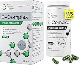 Vitamine B Complex Hautement Dosé – 11 Vitamines B Essentielles – Formes Actives Extrafolate-S®, Méthylcobalamine, Choline & Inositol – Vegan, Sans Additifs – B-Complex (60 Gélules)