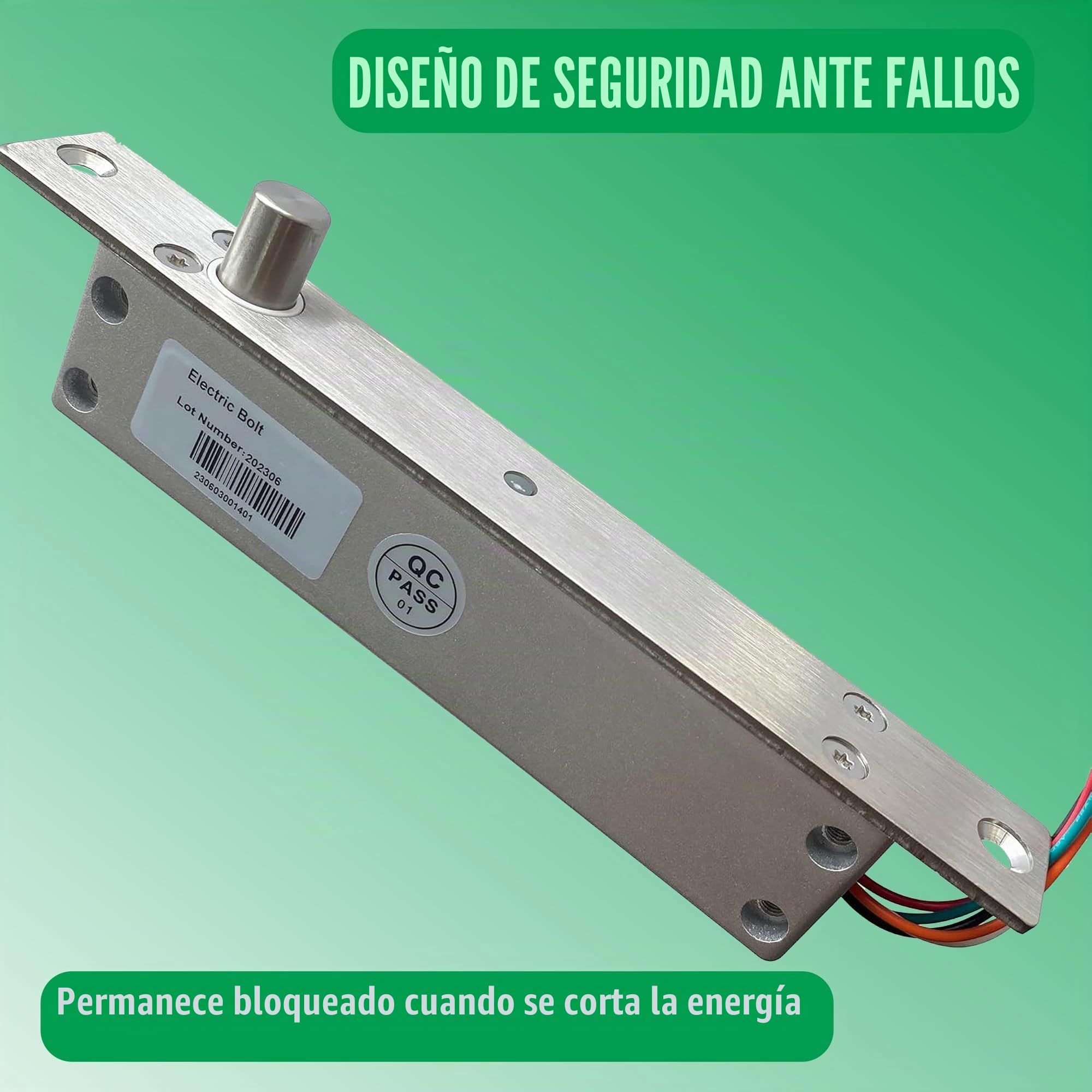 UHPPOTE Cerradura de Pestillo Eléctrico Modo Fail Secure 12V CC