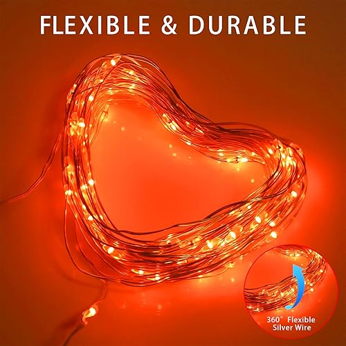 Miniatura 10 de Guirnalda de luces solares de Navidad para exteriores, luces de hadas rojas, blancas y verdes, IP67 a prueba de agua, paquete de 200 luces LED de 66