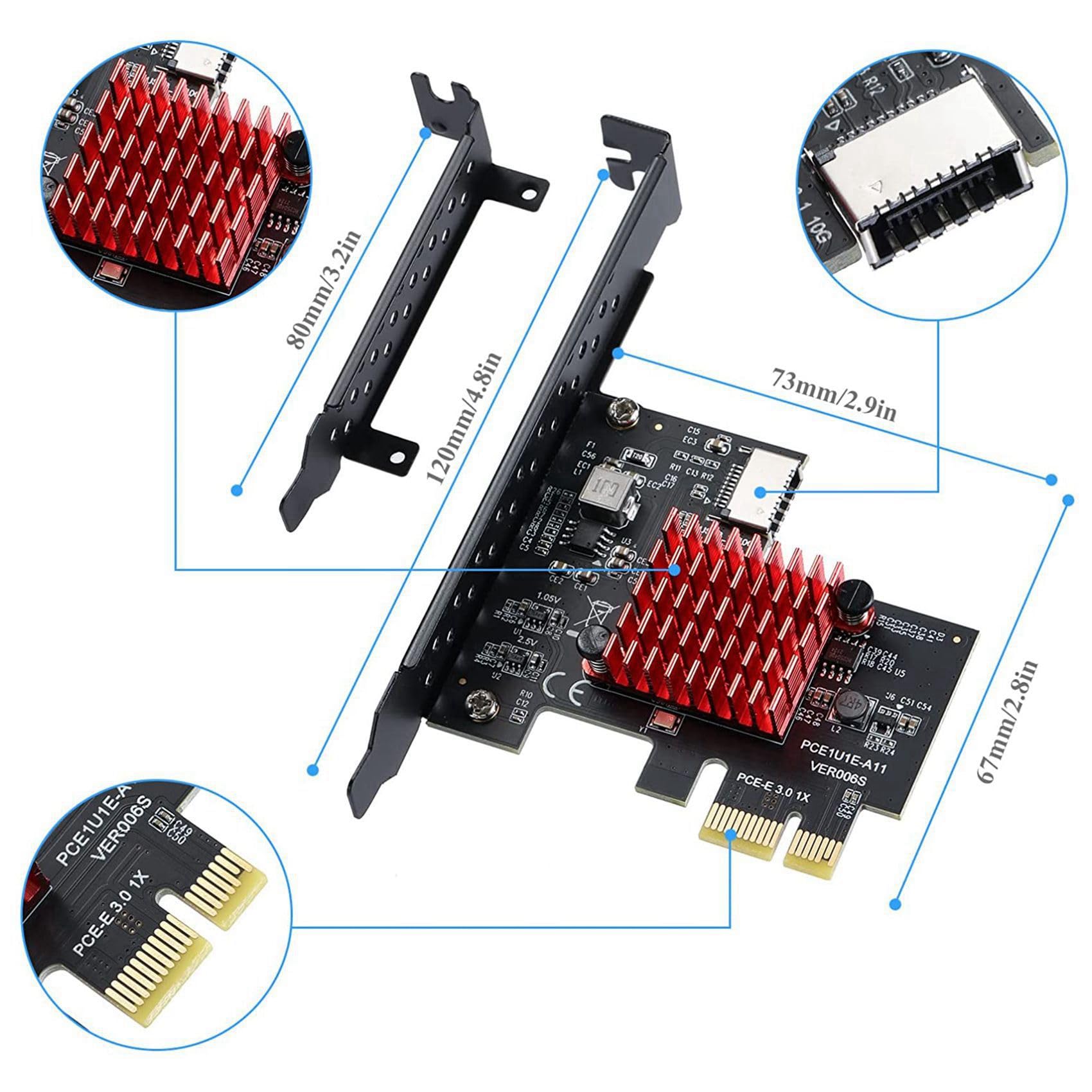 Tarjeta de expansión USB 3.1 Gen2 tipo E para panel frontal tipo C