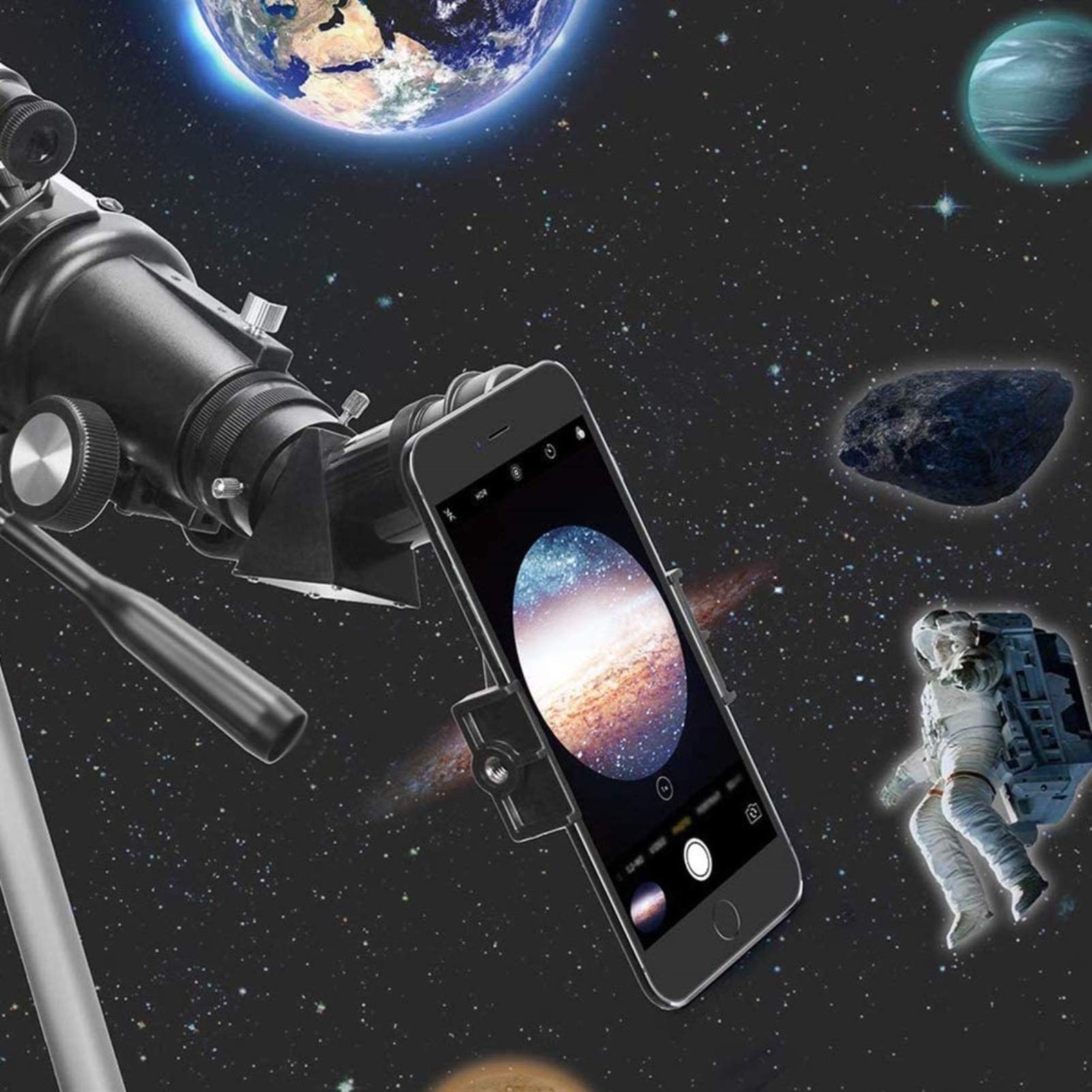 Telescopio para Adultos, telescopio de 70 mm para Principiantes y niños, Refractor para Ver la Luna, observar Las Estrellas, Actividades al Aire Libre, trípode y Soporte para teléfono Inteligente