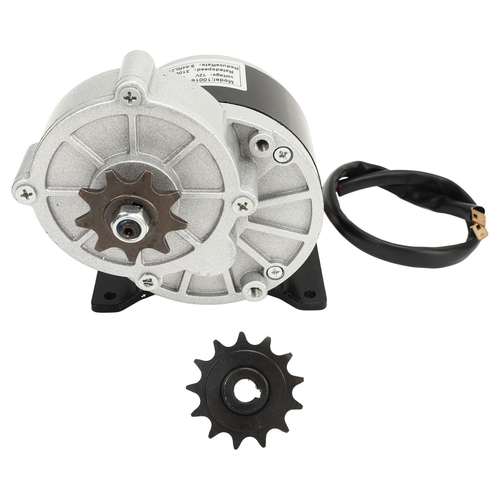 MechKit Gear Motor 12V 250W with 13T 410 Gear, 330 RPM Reduction Electric Motor for Electric Bike, Scooter, Moped