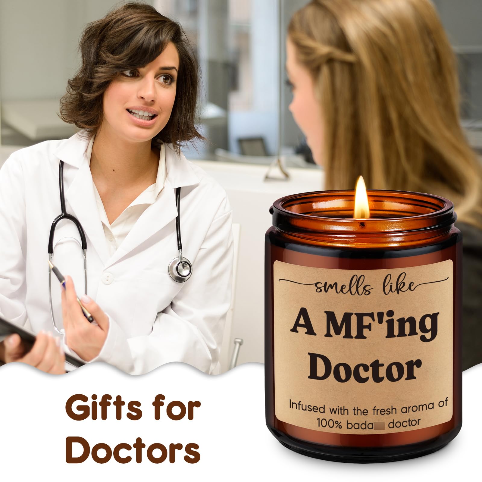 Miracu Candle, Doctor Gifts for Women Men, Funny Cool Medical Student Gifts for Doctors Female, Med School Acceptance, Appreciation Doctor's Day, Residency Graduation for Male Future Surgeon, Best Dr