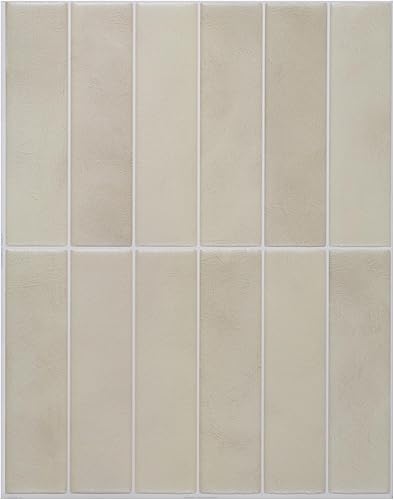 SMART TILES Protector contra salpicaduras para despegar y pegar, 5 hojas de 11.87 x 9 pulgadas, adhesivo 3D para cocina, baño, azulejos de pared