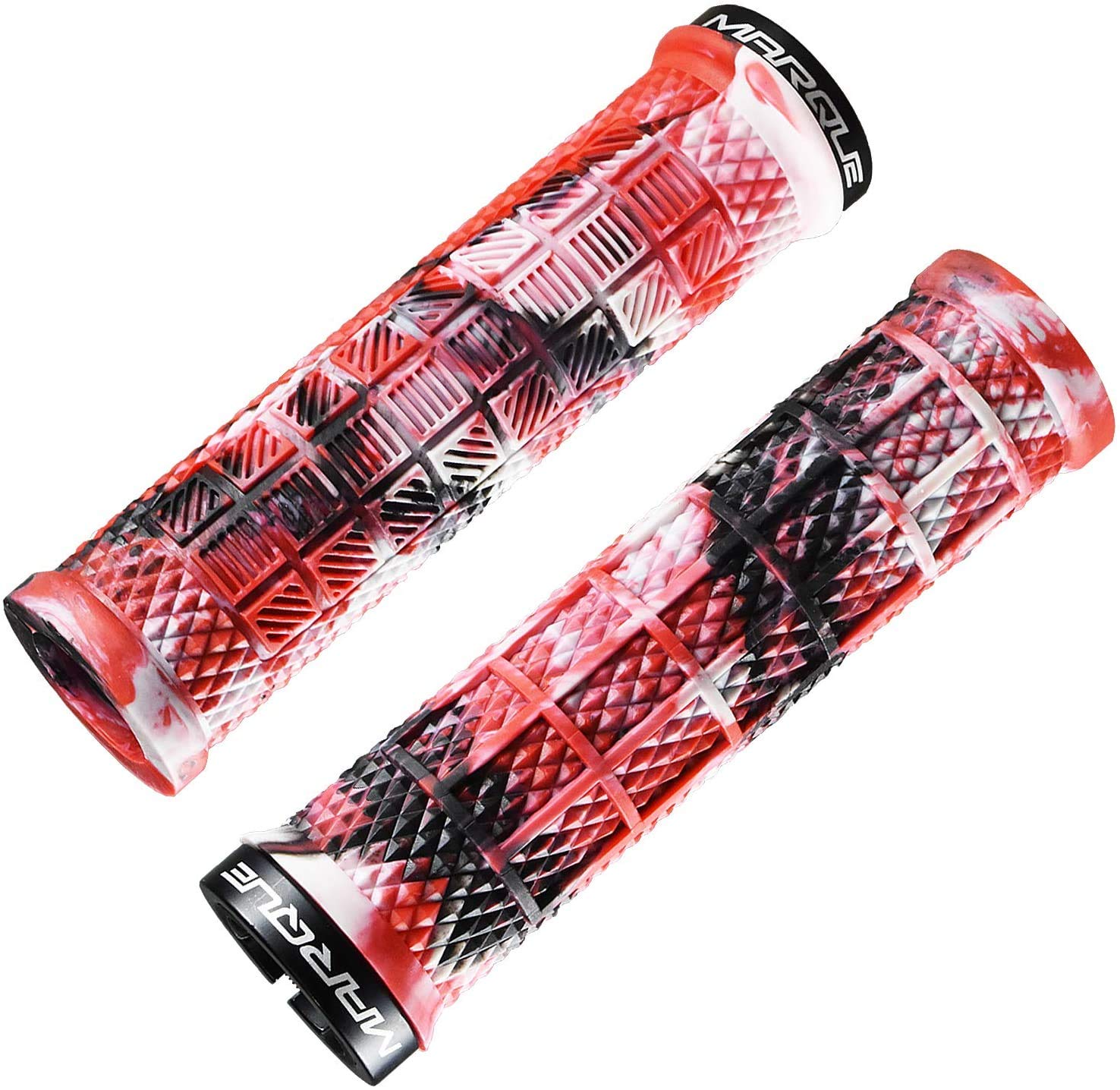 MARQUE Grapple Mountain Bike Handlebar Grips – Single Lock-On Ring MTB and BMX Bicycle Handle Bar with Non-Slip Grip