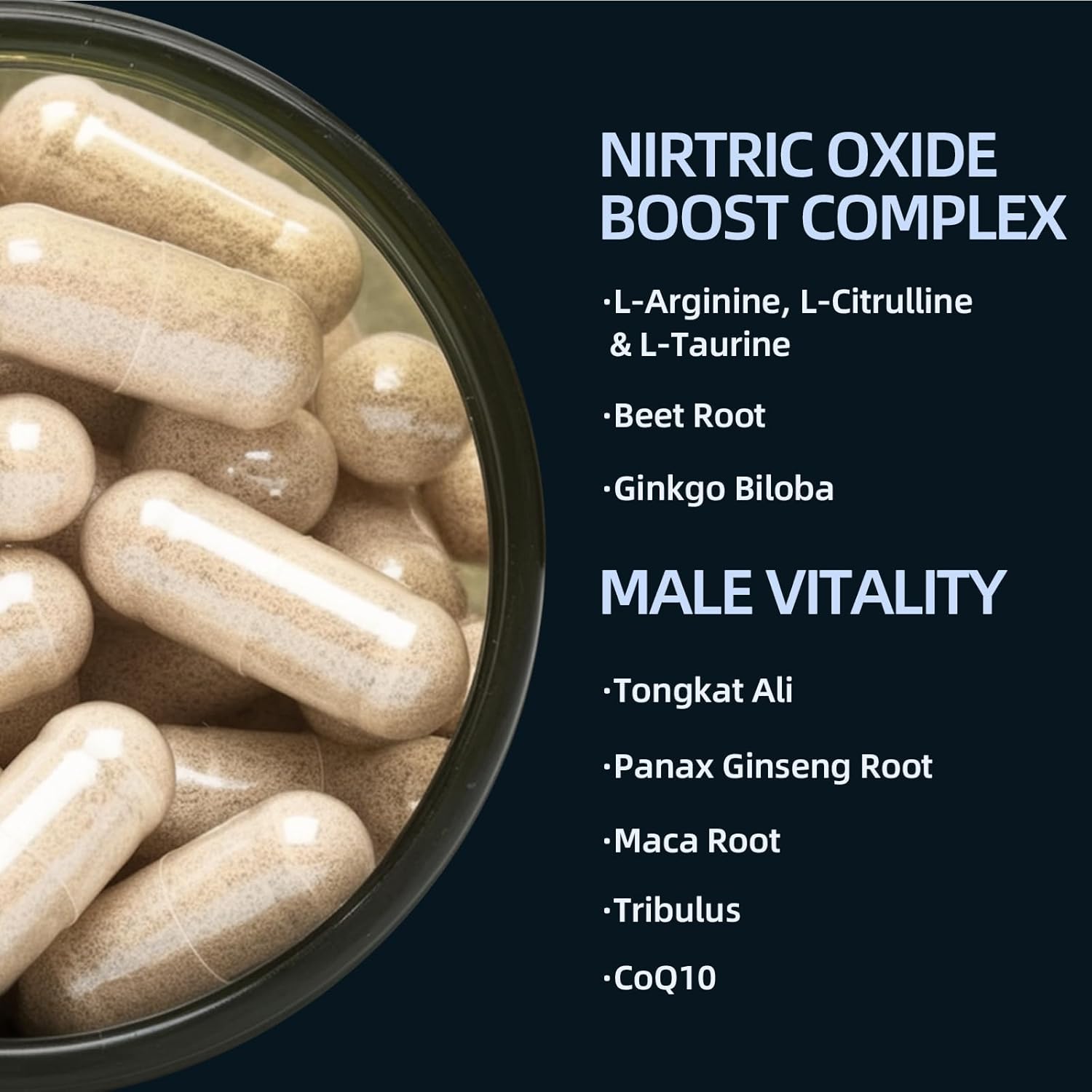 Nitric Oxide Booster Supplement with L Arginine and L Citrulline Essential Amino Acids and Beet Root Extract, CoQ10, Energy, Heart Health, Muscle Growth & Circulation Support, 90 Capsules