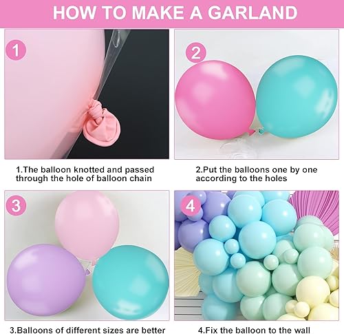 Miniatura 28 de Kit de arco de globos azules y amarillos, kit de guirnalda de globos de albaricoque azul y naranja, amarillo, de látex, globos de fiesta