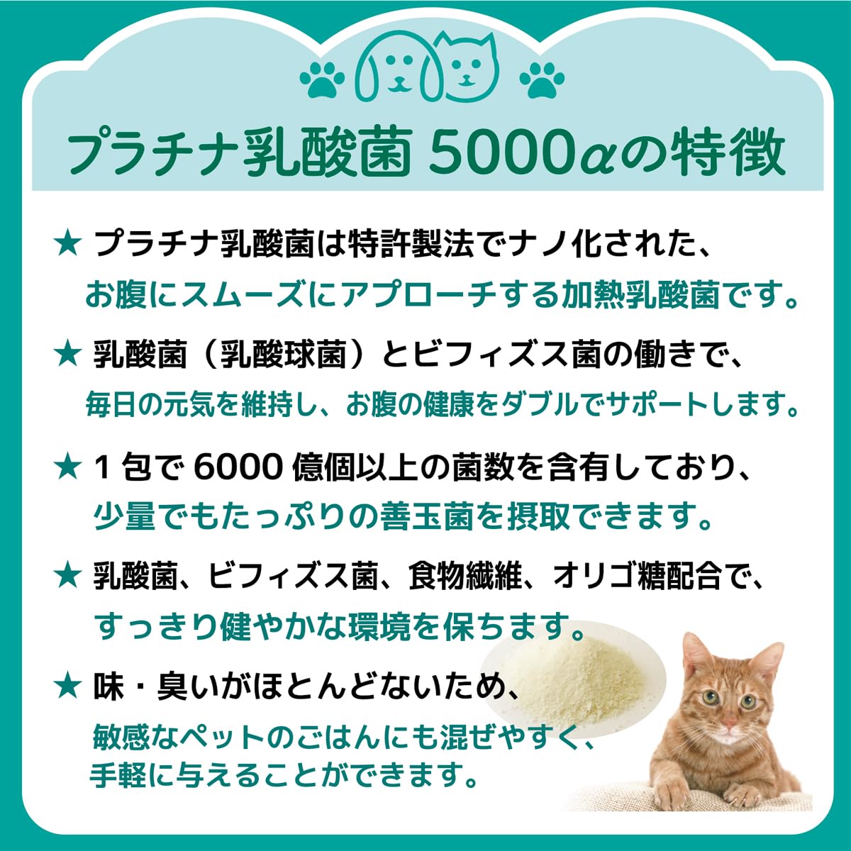 猫 犬 プラチナ乳酸菌 1000α 5袋セット カテゴリー 【公式通販】