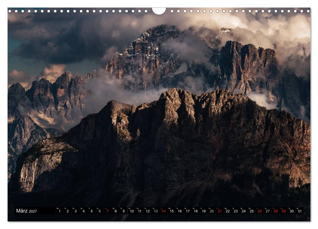 CALVENDO - Dolomiten - Südtirol (Wandkalender 2027 DIN A3 quer), Monatskalender: Die Dolomiten - Faszinierende Landschaften in Südtirol