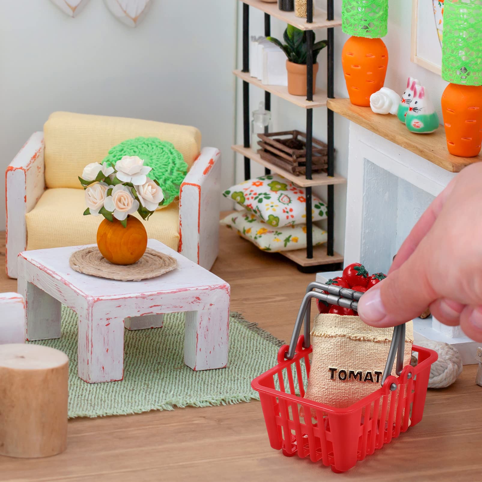 ぬいぐるみカゴ ヴィンテージ調 部屋飾り 人形収納 展示収納 ドール家具 ぬいぐるみカゴ ヴィンテージ調 部屋飾り 人形収納 展示収納