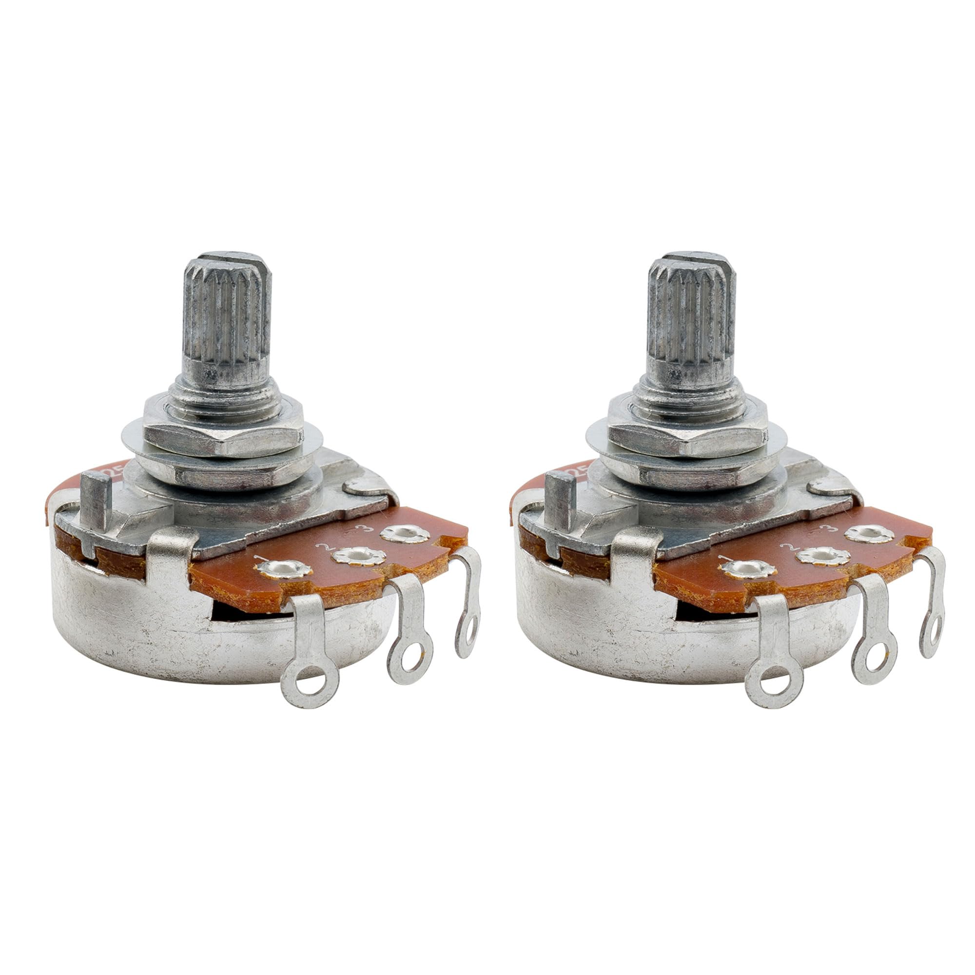 Metric Full Size 15mm Split Shaft Pots A250K Guitar Potentiometers (2 Pieces)